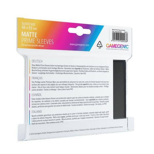 Prime Sleeves Black (100 Sleeves)