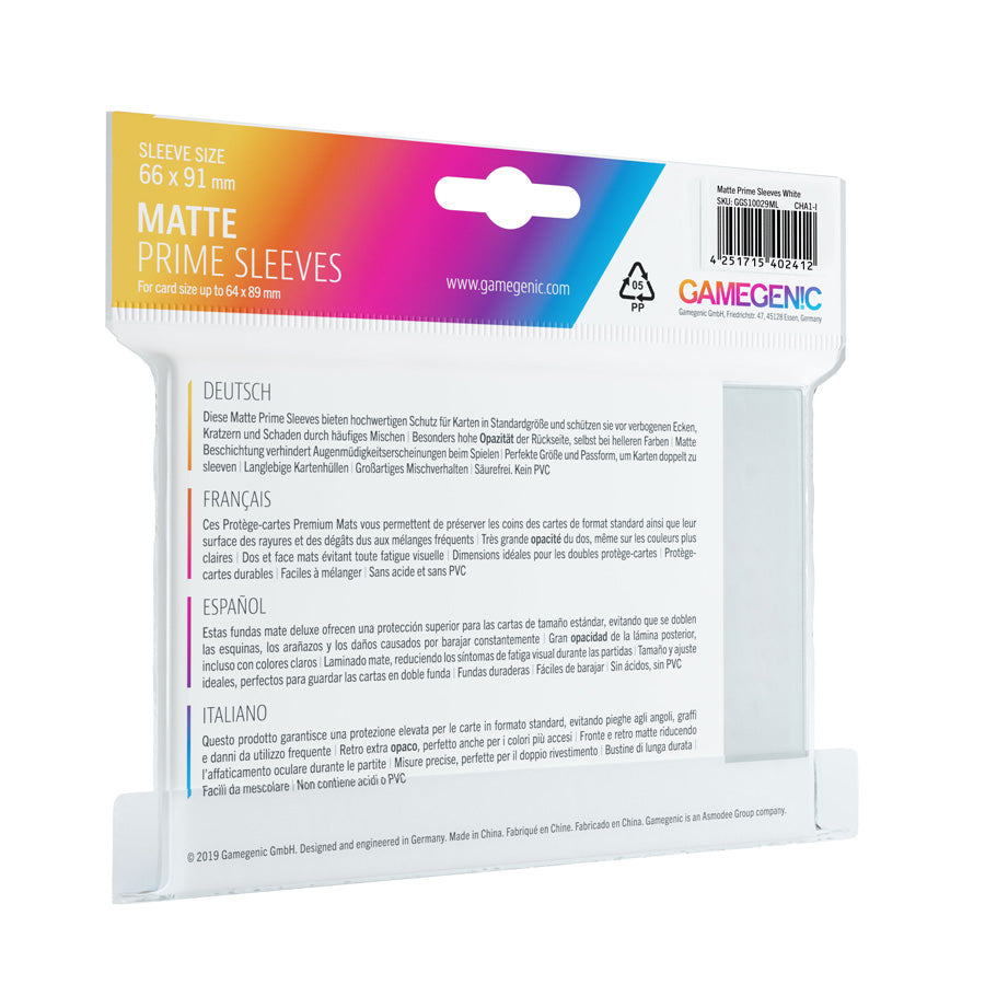 Prime Sleeves White (100 Sleeves)