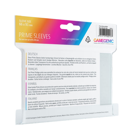 Gamegenic - Prime Sleeves White (100 Sleeves)