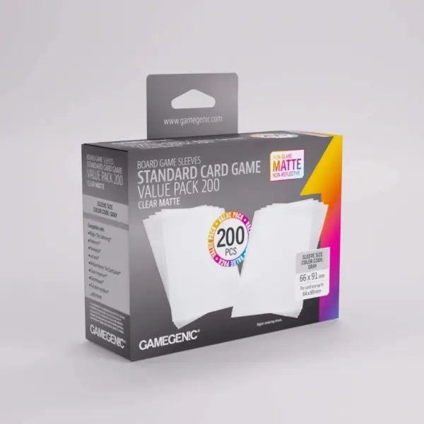 Gamegenic - Matte Sleeves Standard Card Game-Size Value Pack 200