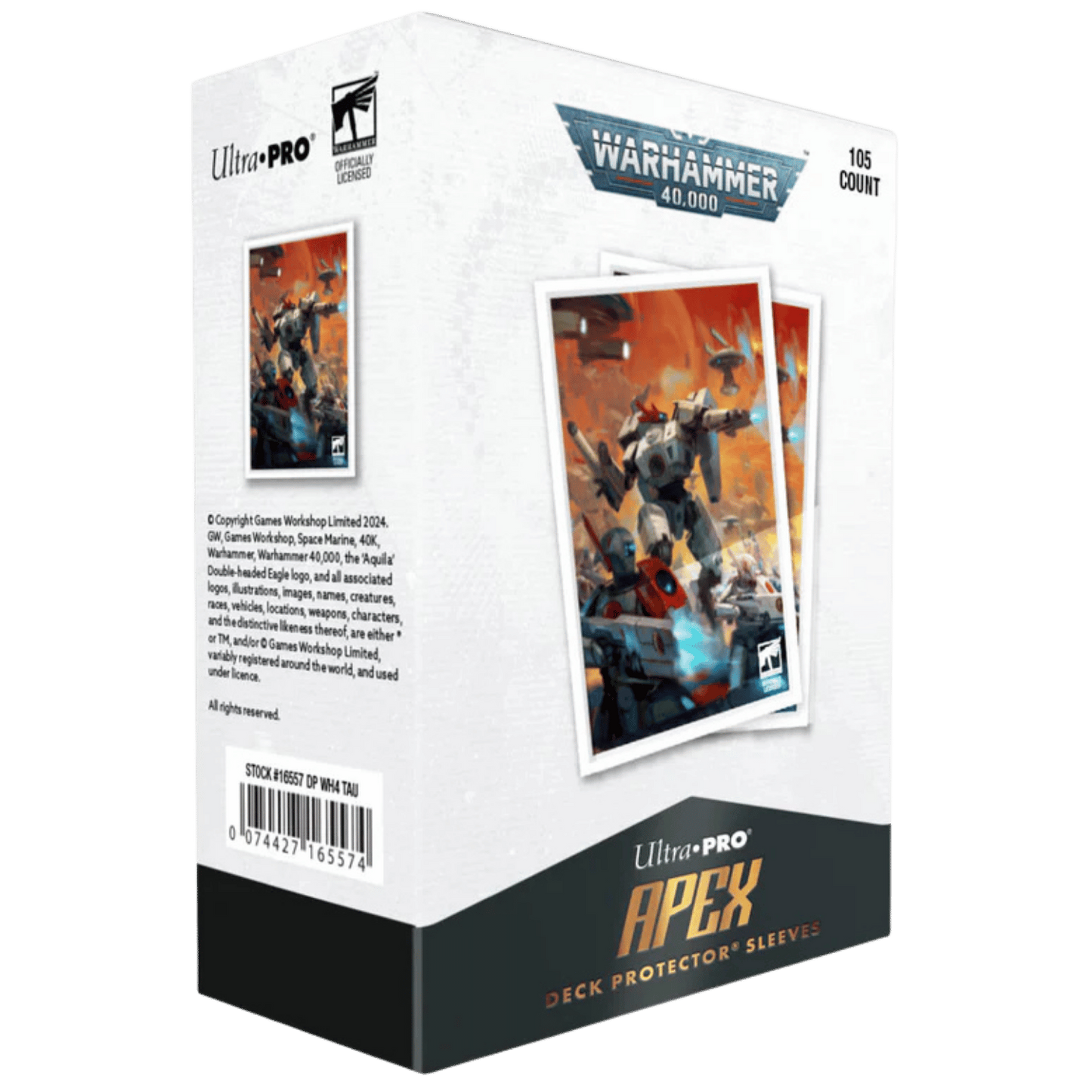 UP - T'au Empire Codex Aligned 105ct Apex Deck Protector sleeves