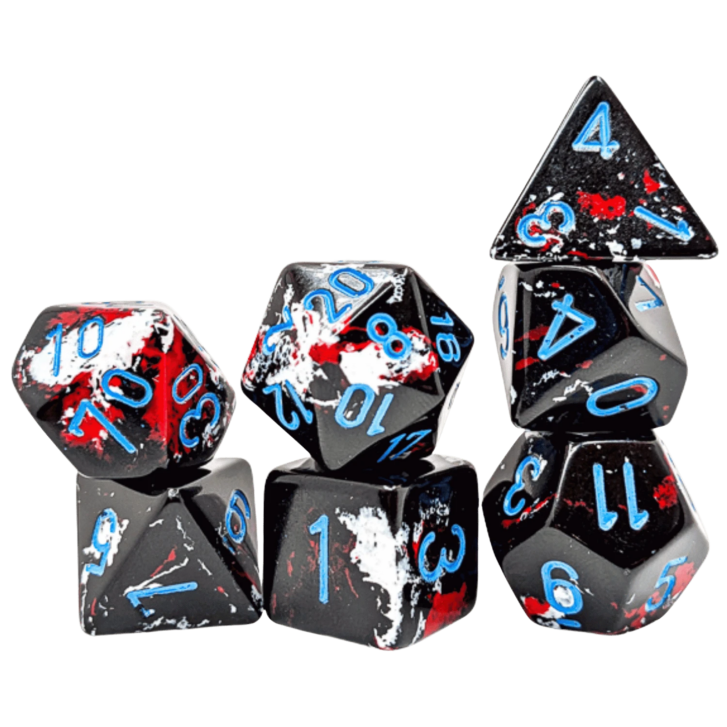 Brush Polyhedral Dark Side/blue 7-Die Set
