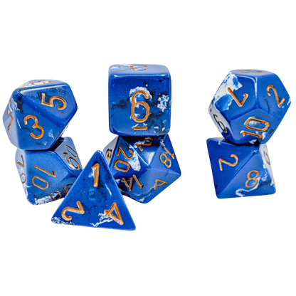 Brush Polyhedral Wavebreak/gold 7-Die Set