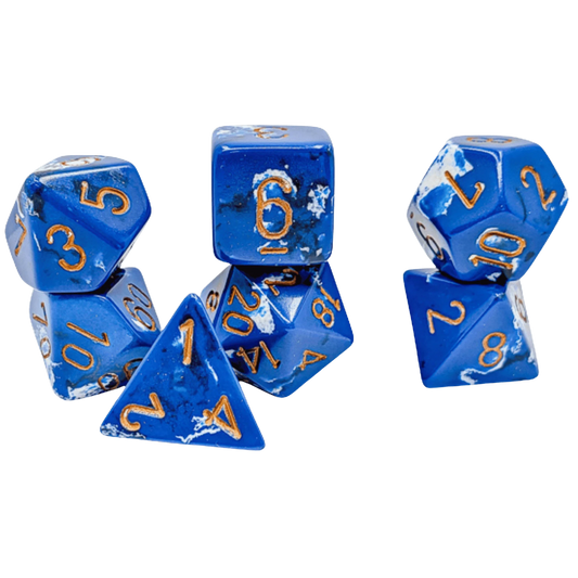 Brush Polyhedral Wavebreak/gold 7-Die Set
