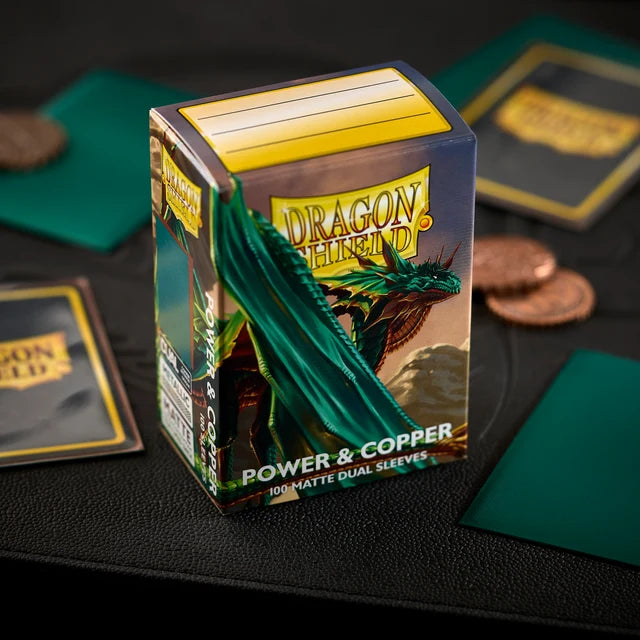 Dragon Shield - Sleeves - Standard size - Matte Dual - Power & Copper (100 Sleeves)