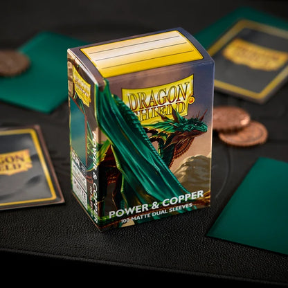 Dragon Shield - Sleeves - Standard size - Matte Dual - Power & Copper (100 Sleeves)