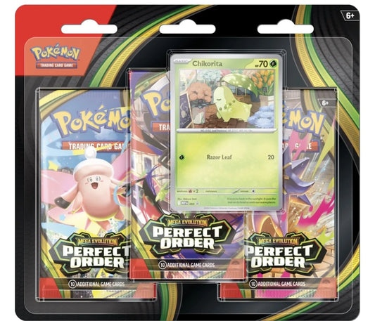PKM - Mega Evolution - Perfect Order - 3-Pack Blister - Chikorita