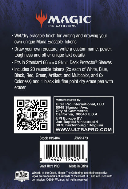 UP - Erasable Tokens for Magic: the Gathering