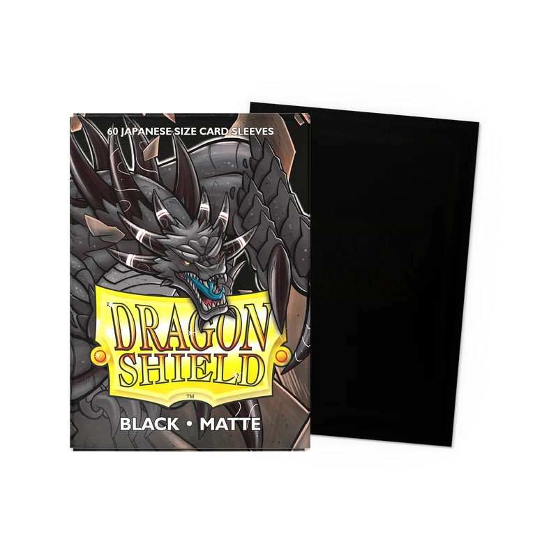 Dragon Shield - Small Sleeves - Japanese Matte Black (60 Sleeves)