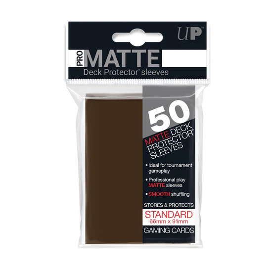 UP - Standard Sleeves - Pro-Matte - Brown (50 Sleeves)