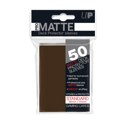 UP - Standard Sleeves - Pro-Matte - Brown (50 Sleeves)