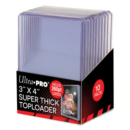 UP - 3" x 4" Super Thick 260pt Toploader (10 Pieces)