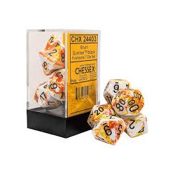 Brush Polyhedral Sunrise/black 7-Die Set