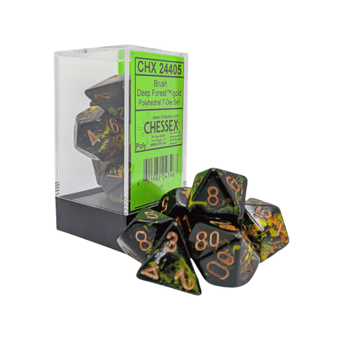 Brush Polyhedral Deep Forest/gold 7-Die Set