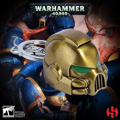 Space Marine MKVII Helmet Gold Keychain - Warhammer 40K