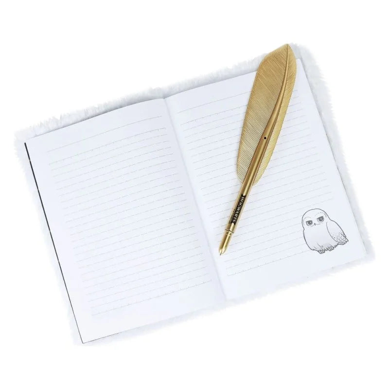 Harry Potter Plush Notebook Set with Pen Hedwig Magical Locations