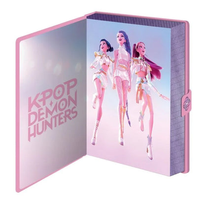 KPop Demon Hunters - Premium Notebook with Clasp - Huntr/x Logo (irridescent)
