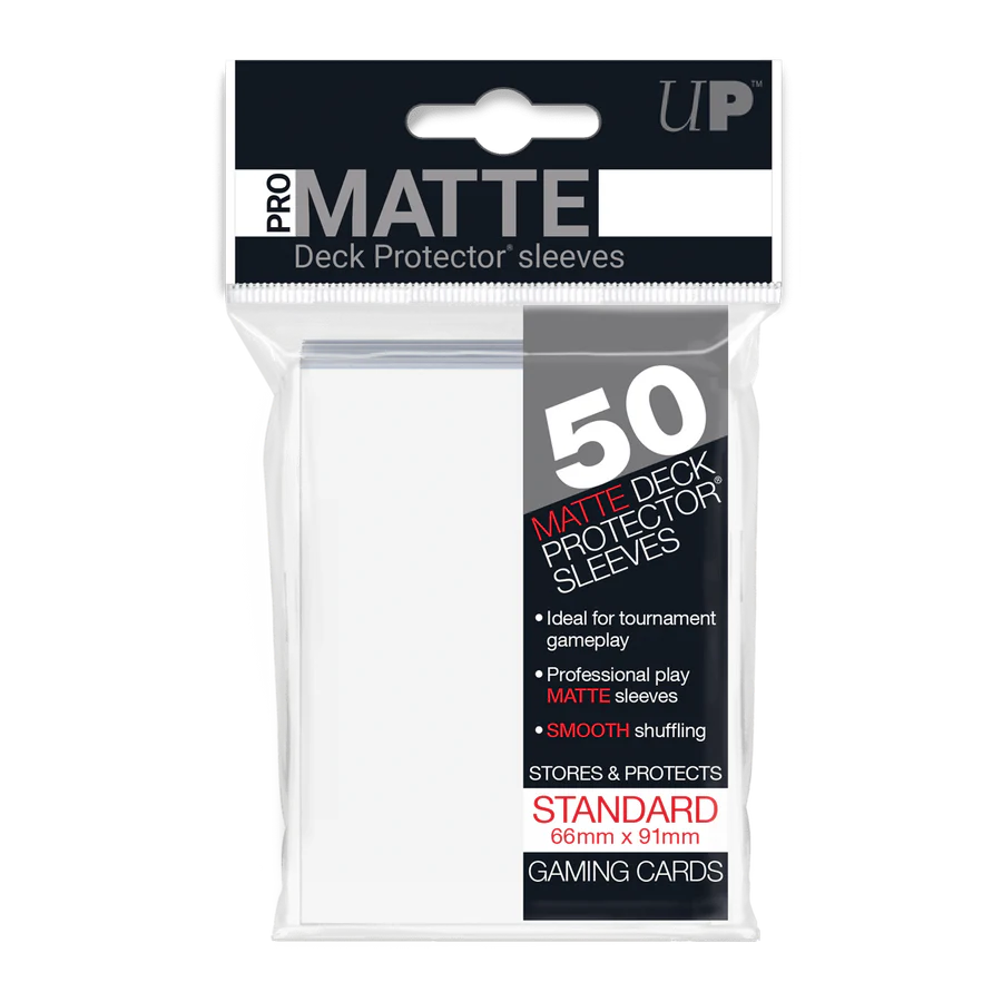 UP - Standard Sleeves - Pro-Matte - White (50 Sleeves)