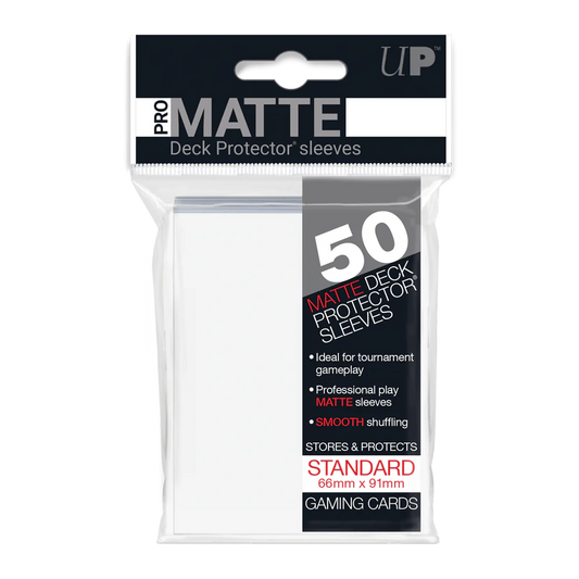 UP - Standard Sleeves - Pro-Matte - White (50 Sleeves)