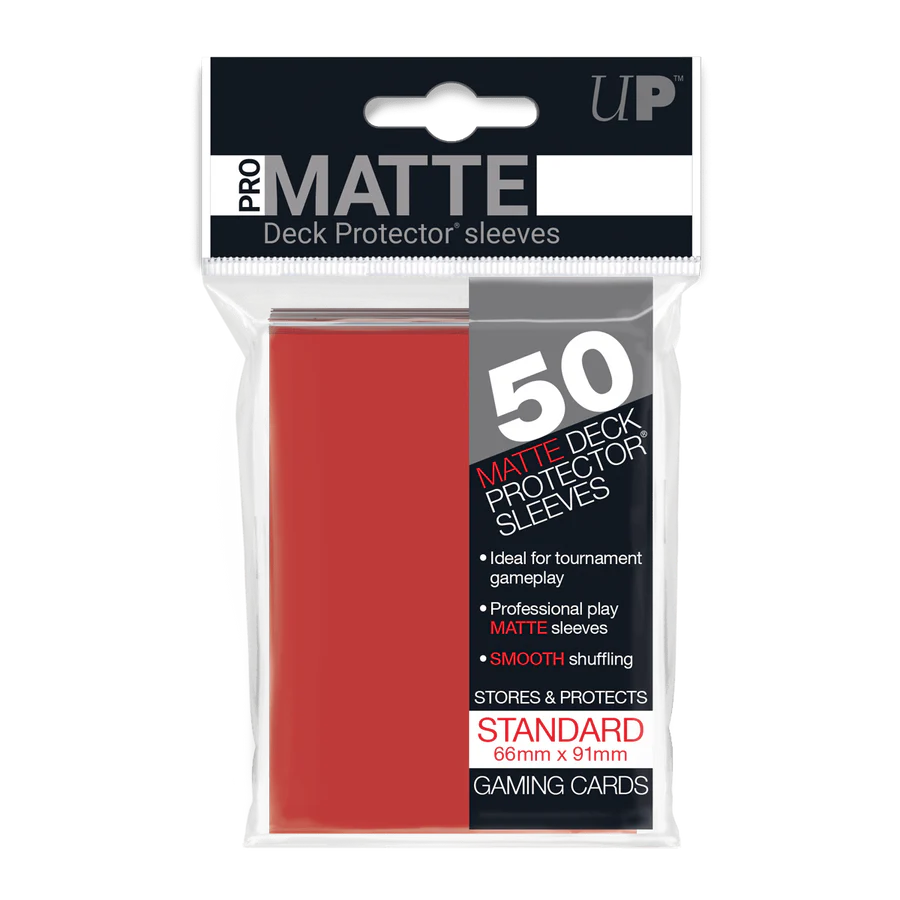 UP - Standard Sleeves - Pro-Matte - Red (50 Sleeves)