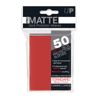 UP - Standard Sleeves - Pro-Matte - Red (50 Sleeves)