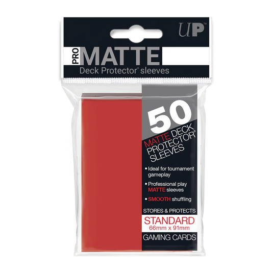 UP - Standard Sleeves - Pro-Matte - Red (50 Sleeves)