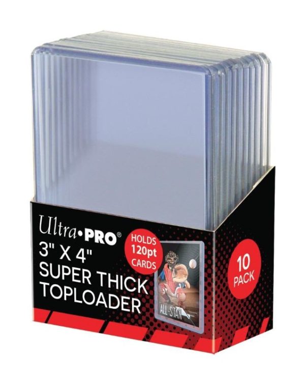 UP - 3" X 4" Super Thick 120PT Toploader (10 Pieces)