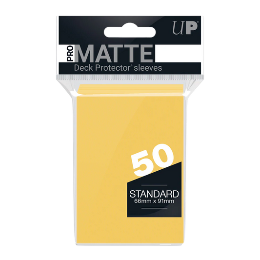 UP - Standard Sleeves - Pro-Matte - Yellow (50 Sleeves)